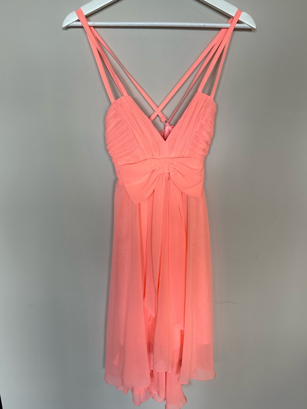 Lipsy Coral Pink Strappy Midi Dress